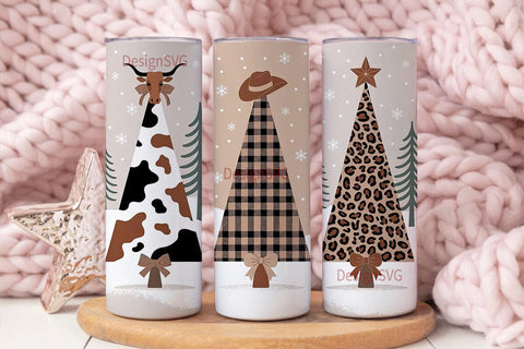 Farmhouse Christmas Tumbler Wrap Sublimation DesignSVG 