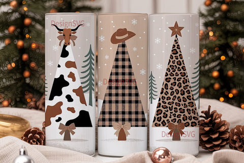 Farmhouse Christmas Tumbler Wrap Sublimation DesignSVG 