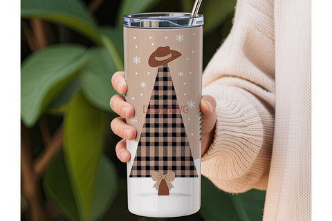Farmhouse Christmas Tumbler Wrap Sublimation DesignSVG 