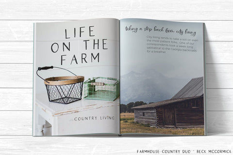 Farmhouse Country Rustic Script Font Beck McCormick 