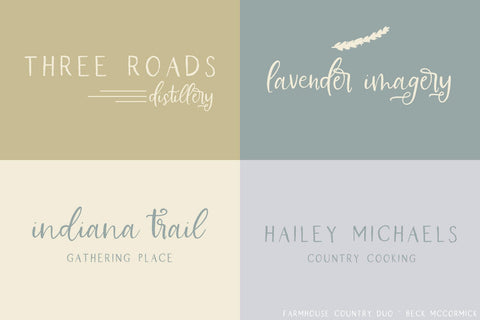 Farmhouse Country Rustic Script Font Beck McCormick 