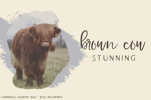 Farmhouse Country Rustic Script Font Beck McCormick 