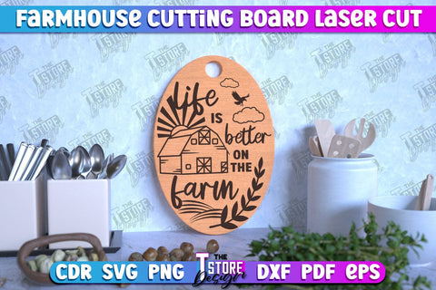 Farmhouse Cutting Board Bundle | Kitchen Design | Farmhouse Design | CNC File SVG The T Store Design 
