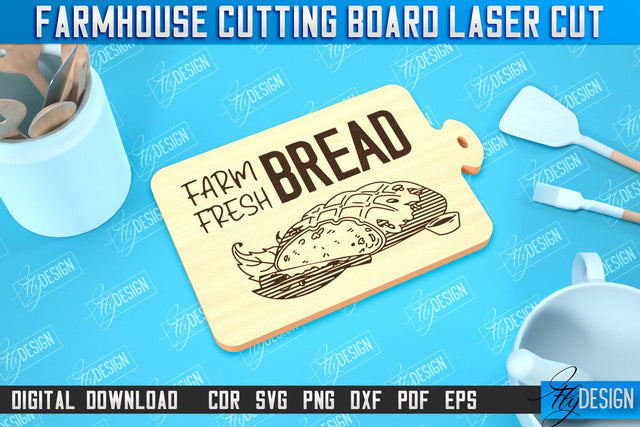 Farmhouse Cutting Board | Kitchen Design | Farmhouse Design | CNC File SVG Fly Design 