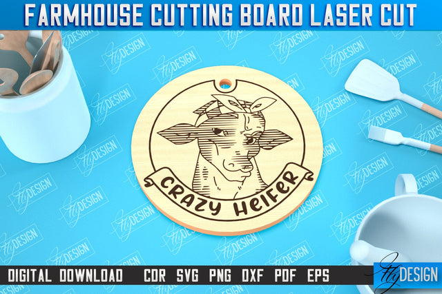 Farmhouse Cutting Board | Kitchen Design | Farmhouse Design | CNC File SVG Fly Design 