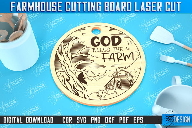 Farmhouse Cutting Board | Kitchen Design | Farmhouse Design | CNC File SVG Fly Design 