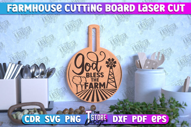 Farmhouse Cutting Board | Kitchen Design | Farmhouse Design | CNC File SVG The T Store Design 
