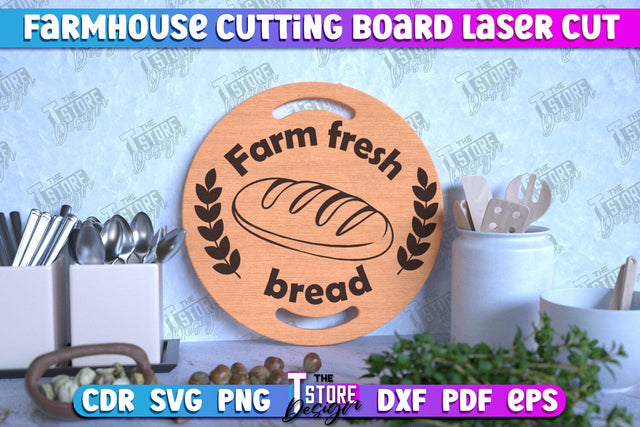 Farmhouse Cutting Board | Kitchen Design | Farmhouse Design | CNC File SVG The T Store Design 