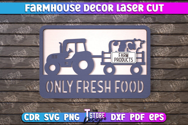 Farmhouse Decor | Decorative Sign | Farmhouse Signboard | Home Design | CNC File SVG The T Store Design 