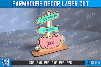 Farmhouse Decor | Decorative Sign | Farmhouse Stand | CNC File SVG Fly Design 