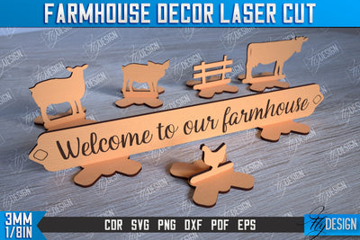 Farmhouse Decor | Decorative Sign | Farmhouse Stand | CNC File SVG Fly Design 