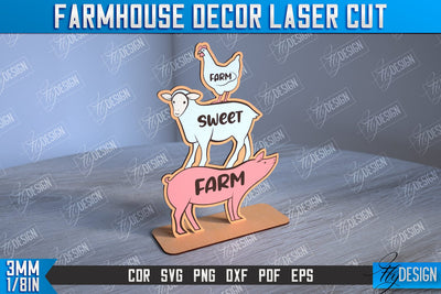 Farmhouse Decor | Decorative Sign | Farmhouse Stand | CNC File SVG Fly Design 