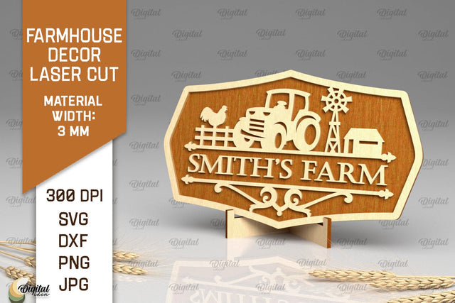 Farmhouse Decor Laser Cut. Farmhouse Sign SVG SVG Evgenyia Guschina 