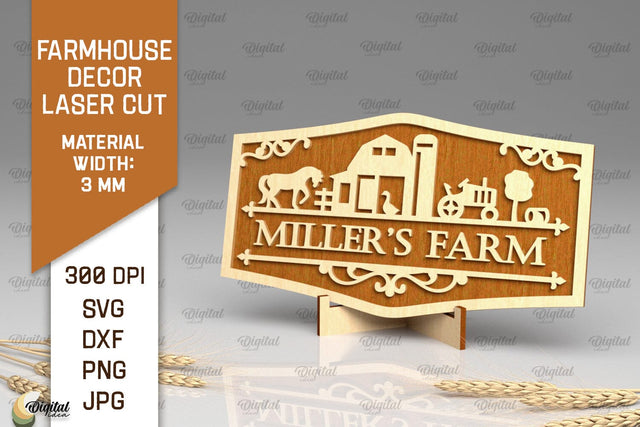 Farmhouse Decor Laser Cut. Farmhouse Sign SVG SVG Evgenyia Guschina 