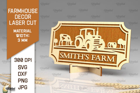 Farmhouse Decor Laser Cut. Farmhouse Sign SVG SVG Evgenyia Guschina 