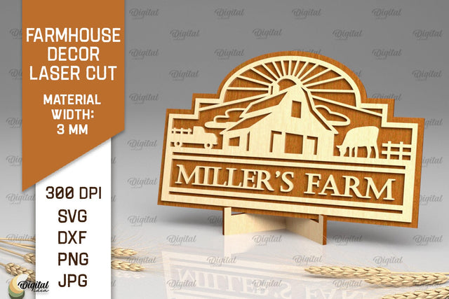 Farmhouse Decor Laser Cut. Farmhouse Sign SVG SVG Evgenyia Guschina 