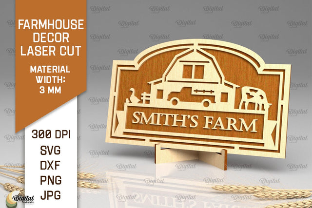 Farmhouse Decor Laser Cut. Farmhouse Sign SVG SVG Evgenyia Guschina 