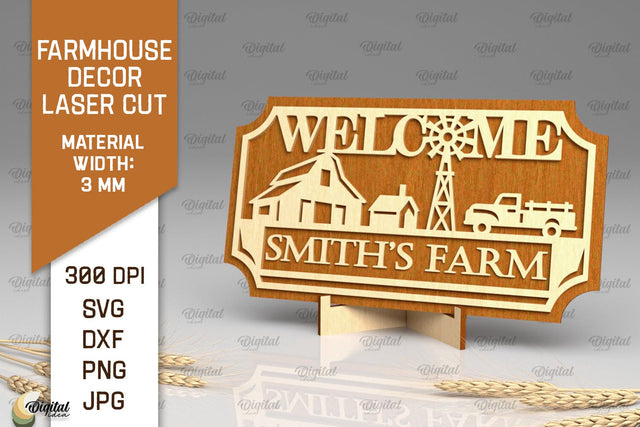 Farmhouse Decor Laser Cut. Farmhouse Sign SVG SVG Evgenyia Guschina 