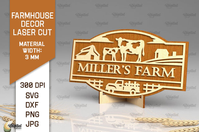 Farmhouse Decor Laser Cut. Farmhouse Sign SVG SVG Evgenyia Guschina 