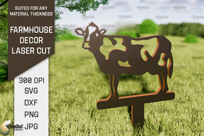 Farmhouse Decor Laser Cut. Garden Stake SVG SVG Evgenyia Guschina 