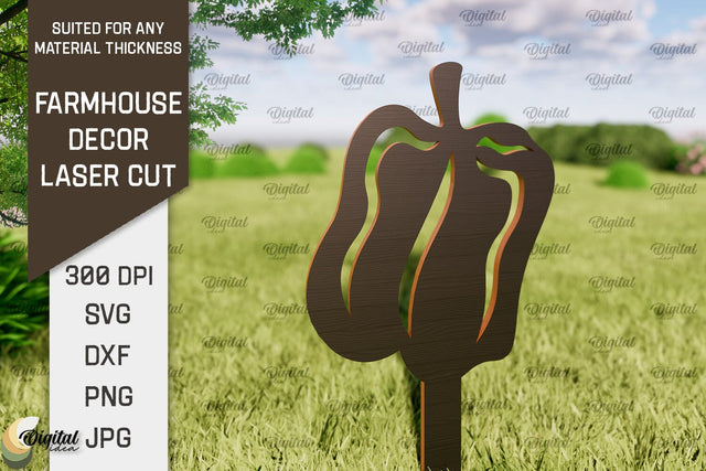 Farmhouse Decor Laser Cut. Garden Stake SVG SVG Evgenyia Guschina 