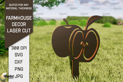 Farmhouse Decor Laser Cut. Garden Stake SVG SVG Evgenyia Guschina 