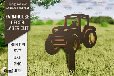 Farmhouse Decor Laser Cut. Garden Stake SVG SVG Evgenyia Guschina 