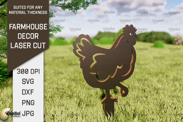 Farmhouse Decor Laser Cut. Garden Stake SVG SVG Evgenyia Guschina 