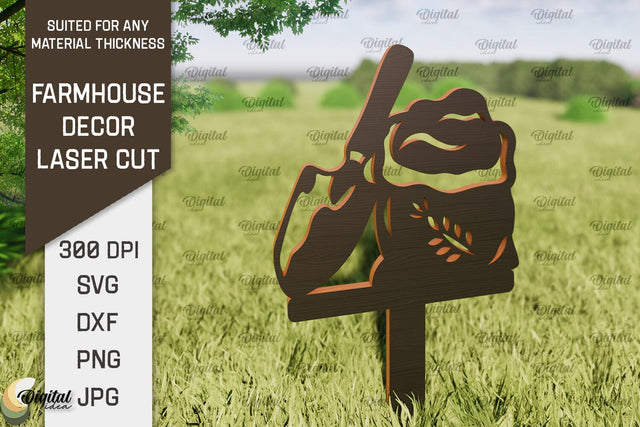 Farmhouse Decor Laser Cut. Garden Stake SVG SVG Evgenyia Guschina 