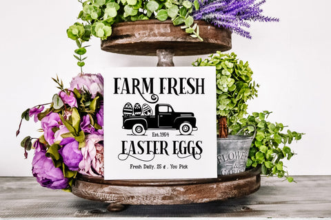 Farmhouse Easter Sign SVG Bundle I Easter Sign SVG Bundle SVG Happy Printables Club 