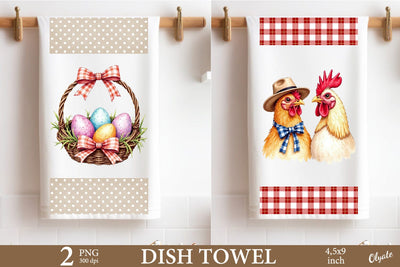 Farmhouse Easter Sublimation. Kitchen Towels Easter PNG Sublimation Olga Terlyanskaya 