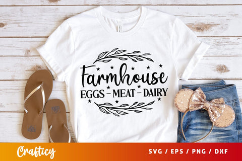 Farmhouse eggs meat dairy SVG Design SVG Designangry 