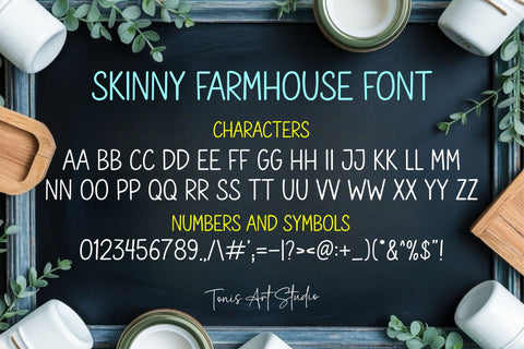 Farmhouse Font Duo, A Script & Skinny Handwritten Font Duo SVG TonisArtStudio 