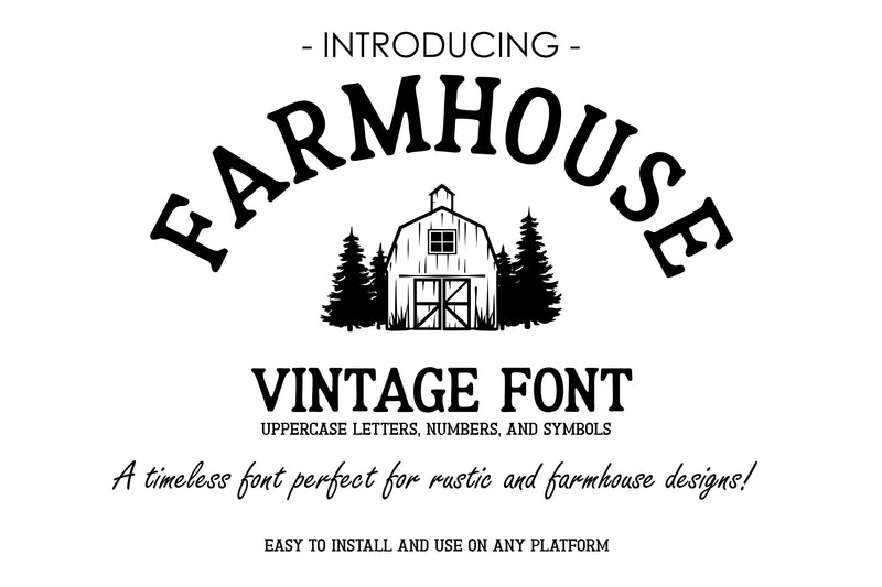 Farmhouse Font - Farmhouse Vintage, Cricut Font, Rustic Font SVG TonisArtStudio 
