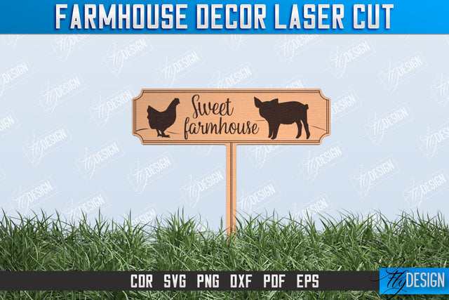 Farmhouse Garden Decor | Lawn Stake | Garden Stake | CNC File SVG Fly Design 