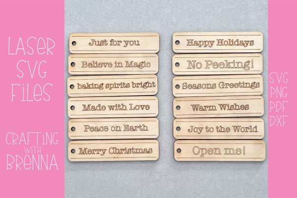 Farmhouse Gift Tag Laser SVG File SVG Crafting With Brenna 