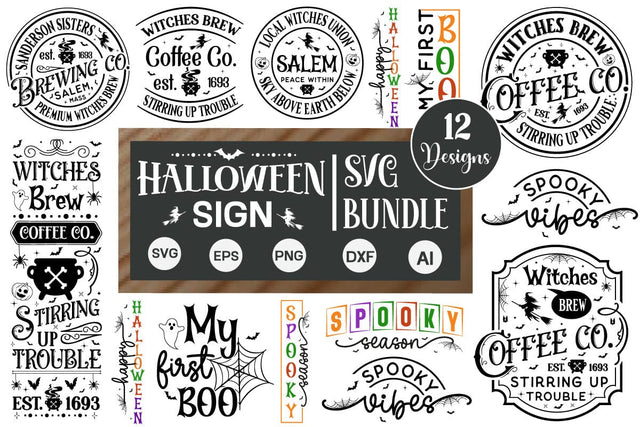 Farmhouse Halloween SVG Bundle, Halloween SVG Design, Halloween SVG, Retro Halloween SVG, Halloween SVG Design SVG DesignPlante 503 