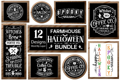 Farmhouse Halloween SVG Bundle, Halloween SVG Design, Halloween SVG, Retro Halloween SVG, Halloween SVG Design SVG DesignPlante 503 