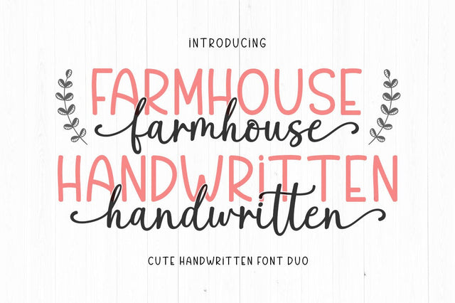 Farmhouse Handwritten - Font Duo Font Rotterlab studio 