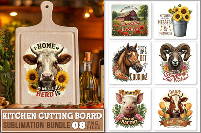 Farmhouse Kitchen Cutting Board Sublimation Bundle Sublimation Shetara Begum 
