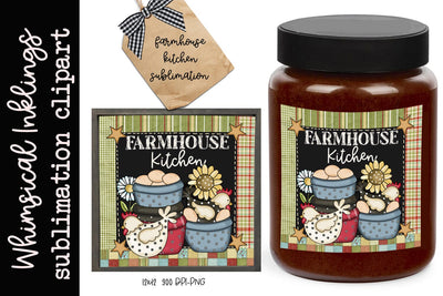 Farmhouse Kitchen Sublimation 300 DPI-PNG Sublimation Whimsical Inklings 