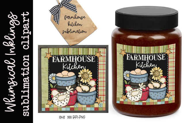 Farmhouse Kitchen Sublimation 300 DPI-PNG Sublimation Whimsical Inklings 