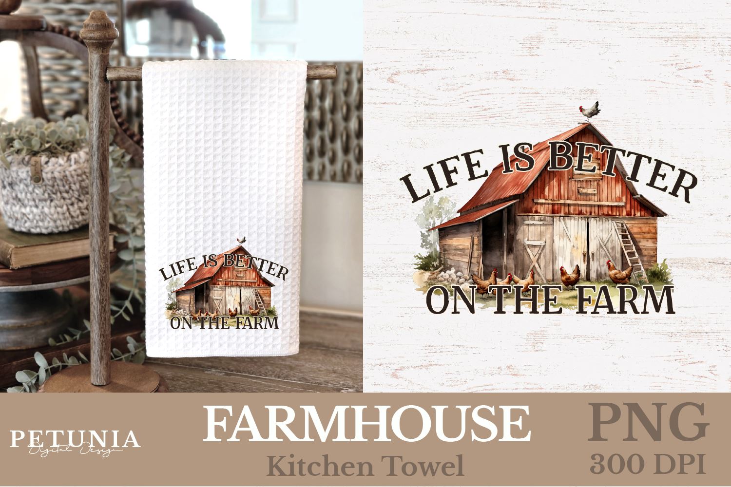 Farmhouse Tea Towel  Kitchen SVG Set - So Fontsy