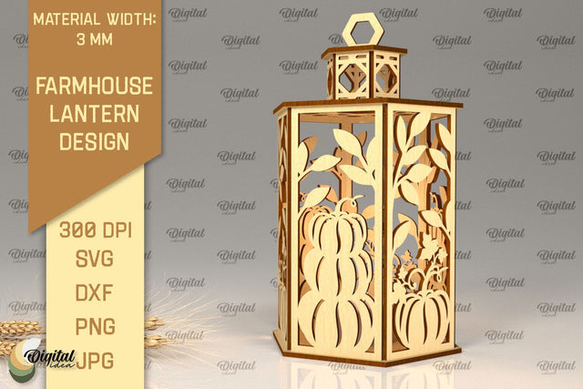Farmhouse Lantern Laser Cut. Farmhouse Candle Holder SVG SVG Evgenyia Guschina 