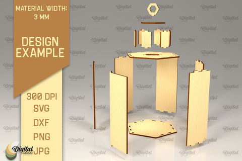 Farmhouse Lanterns SVG Bundle. Candle Holders Laser Cut SVG Evgenyia Guschina 