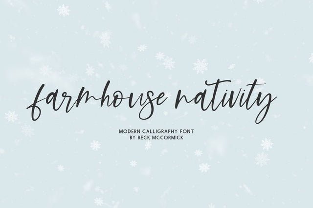 Farmhouse Nativity Script Font Beck McCormick 