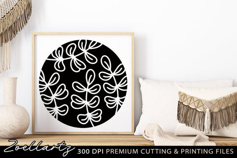 Farmhouse Round Sign SVG Leaves Branches Home Sign SVG PNG SVG zoellartz 