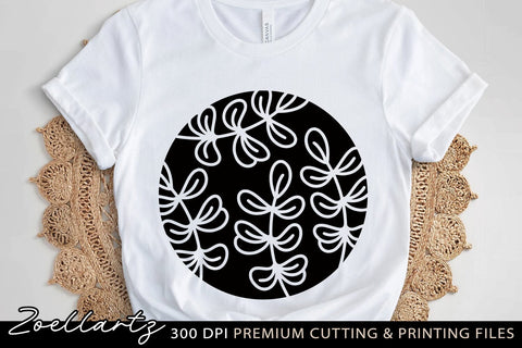 Farmhouse Round Sign SVG Leaves Branches Home Sign SVG PNG SVG zoellartz 