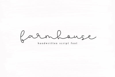 Farmhouse - Script Font Font KA Designs 