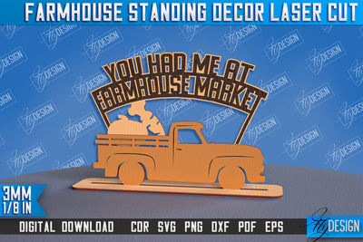 Farmhouse Standing Decor | Decorative Standing | Farmhouse Design | CNC File SVG Fly Design 